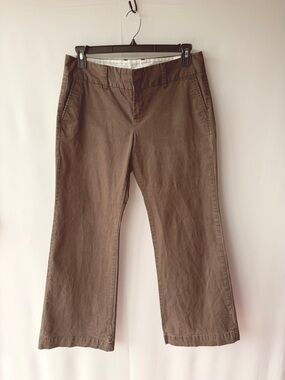 Gap Brown Stretch Ankle Chino Pants Size 10 – Classic Slim Fit Crop